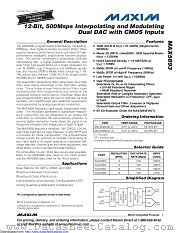 MAX5893EGK+TD datasheet pdf MAXIM - Dallas Semiconductor