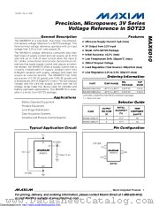 MAX6010AEUR+ datasheet pdf MAXIM - Dallas Semiconductor