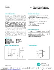 MAX6613MXK/V+T datasheet pdf MAXIM - Dallas Semiconductor