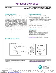MAX66240ETB-A+ datasheet pdf MAXIM - Dallas Semiconductor