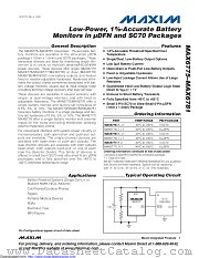 MAX6775XKB+ datasheet pdf MAXIM - Dallas Semiconductor