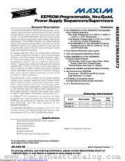 MAX6872 datasheet pdf MAXIM - Dallas Semiconductor