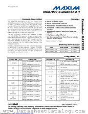 MAX7033EVKIT datasheet pdf MAXIM - Dallas Semiconductor