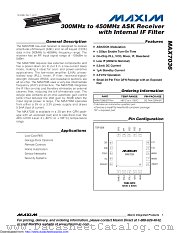 MAX7036GTP/V+ datasheet pdf MAXIM - Dallas Semiconductor