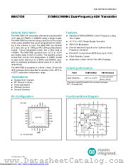 MAX7058ATG+ datasheet pdf MAXIM - Dallas Semiconductor