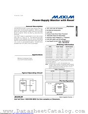 MAX709MCPA+ datasheet pdf MAXIM - Dallas Semiconductor