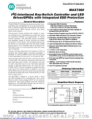 MAX7360EWX+ datasheet pdf MAXIM - Dallas Semiconductor