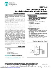 MAX7365EWA70+ datasheet pdf MAXIM - Dallas Semiconductor