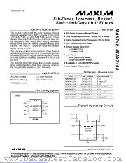 MAX7401ESA+ datasheet pdf MAXIM - Dallas Semiconductor