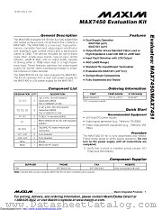MAX7450EVKIT datasheet pdf MAXIM - Dallas Semiconductor