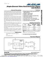 MAX7463USA+TW datasheet pdf MAXIM - Dallas Semiconductor