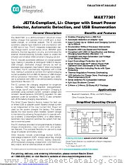 MAX77301EWA+ datasheet pdf MAXIM - Dallas Semiconductor