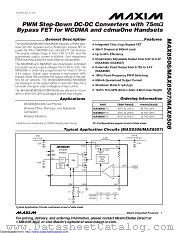 MAX8508ETE+ datasheet pdf MAXIM - Dallas Semiconductor