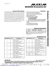 MAX8506EVKIT datasheet pdf MAXIM - Dallas Semiconductor