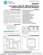MAX8627ETD+T datasheet pdf MAXIM - Dallas Semiconductor
