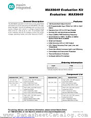 MAX8649EVKIT+ datasheet pdf MAXIM - Dallas Semiconductor