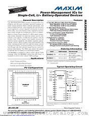 MAX8663ETL+ datasheet pdf MAXIM - Dallas Semiconductor