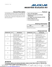 MAX8785AEVKIT datasheet pdf MAXIM - Dallas Semiconductor