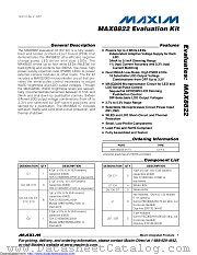 MAX8822EVKIT# datasheet pdf MAXIM - Dallas Semiconductor
