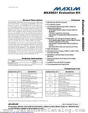 MAX8831EVKIT+ datasheet pdf MAXIM - Dallas Semiconductor