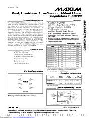 MAX8883EUTA5+ datasheet pdf MAXIM - Dallas Semiconductor