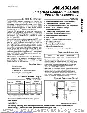 MAX8890ETCAKM-T datasheet pdf MAXIM - Dallas Semiconductor