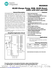 MAX8930EWJ+T datasheet pdf MAXIM - Dallas Semiconductor