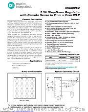 MAX8952AEWE+T datasheet pdf MAXIM - Dallas Semiconductor