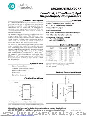 MAX9077EKA-TG1K datasheet pdf MAXIM - Dallas Semiconductor