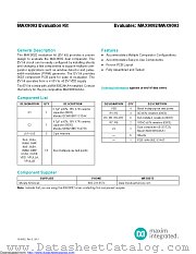 MAX9092EVKIT# datasheet pdf MAXIM - Dallas Semiconductor