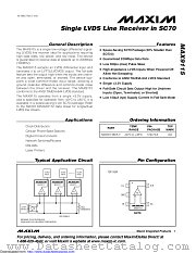 MAX9115EXK+ datasheet pdf MAXIM - Dallas Semiconductor
