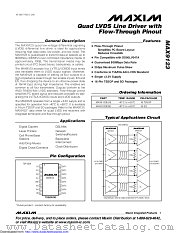 MAX9123EUE datasheet pdf MAXIM - Dallas Semiconductor