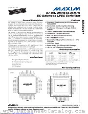 MAX9217ECM/V+ datasheet pdf MAXIM - Dallas Semiconductor