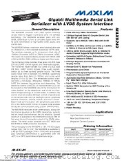 MAX9249GCM/V+TCNT datasheet pdf MAXIM - Dallas Semiconductor
