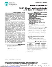 MAX9264 datasheet pdf MAXIM - Dallas Semiconductor