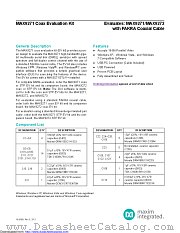 MAX9271COAXEVKIT# datasheet pdf MAXIM - Dallas Semiconductor