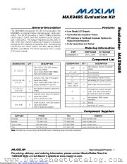 MAX9485EVKIT datasheet pdf MAXIM - Dallas Semiconductor