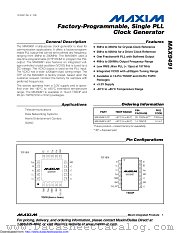 MAX9491ETP045+T datasheet pdf MAXIM - Dallas Semiconductor