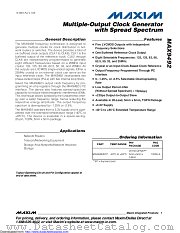 MAX9492ETP+ datasheet pdf MAXIM - Dallas Semiconductor
