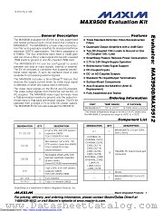 MAX9508EVKIT datasheet pdf MAXIM - Dallas Semiconductor