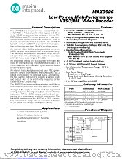 MAX9526ATJ/V+T datasheet pdf MAXIM - Dallas Semiconductor