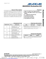 MAX9552EVKIT datasheet pdf MAXIM - Dallas Semiconductor