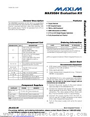 MAX9584EVKIT datasheet pdf MAXIM - Dallas Semiconductor