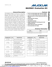 MAX9601EVKIT+ datasheet pdf MAXIM - Dallas Semiconductor