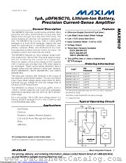 MAX9610TELT+T datasheet pdf MAXIM - Dallas Semiconductor