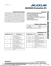 MAX9622EVKIT+ datasheet pdf MAXIM - Dallas Semiconductor
