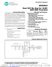 MAX9633 datasheet pdf MAXIM - Dallas Semiconductor