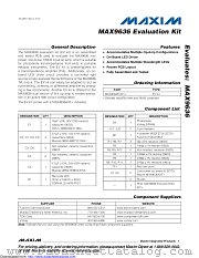 MAX9636EVKIT datasheet pdf MAXIM - Dallas Semiconductor