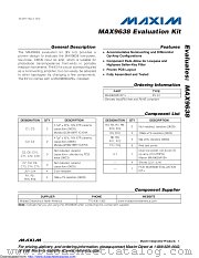 MAX9638EVKIT+ datasheet pdf MAXIM - Dallas Semiconductor