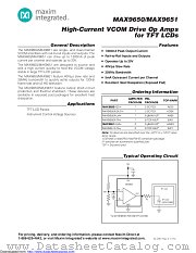 MAX9650ATA+TC36 datasheet pdf MAXIM - Dallas Semiconductor